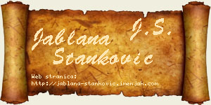Jablana Stanković vizit kartica